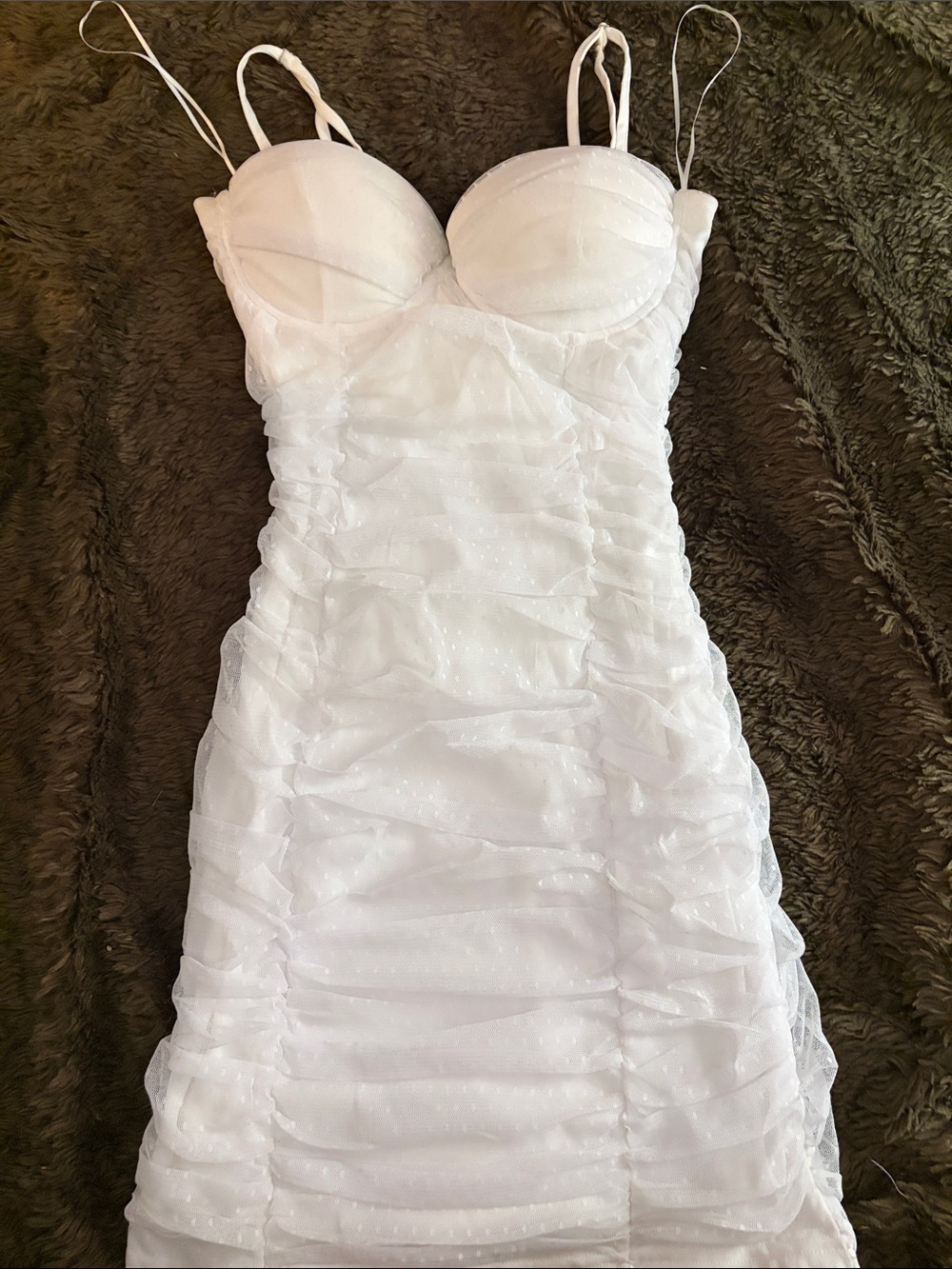 Windsor White Ruffled Bodycon Dress